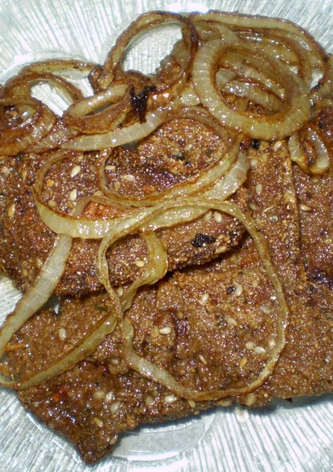 Печень в кунжуте
