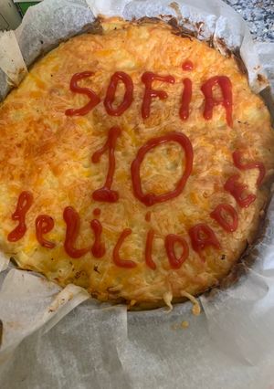 Una foto de Tarta especial Sofía (patatas y boloñesa)