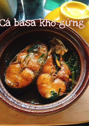 Hình của món Cá ba sa kho gừng.