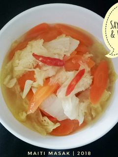 Foto resep Sayur Sawi Putih & Wortel Simple