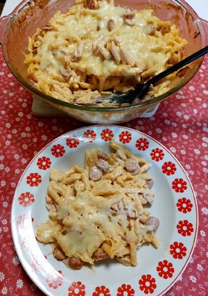 Virslis-tejfölös tészta recept fotója