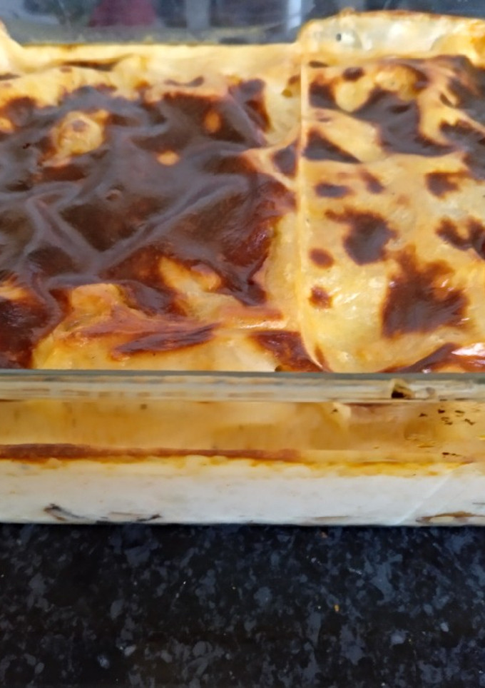 Una foto de Lasaña de champiñones