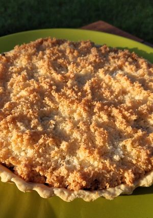 Una foto de Tarta de coco y dulce de leche