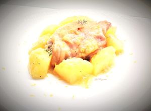 Foto di Cosce e sovracosce di pollo alla birra, e patate