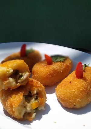 Foto resep Kroket kentang isi ayam sayur