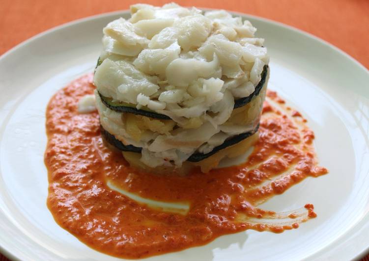 Receta bacalao en salsa de piquillos
