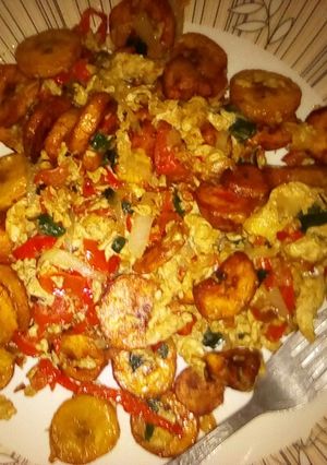 A picture of Plantain in egg.
