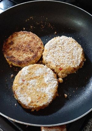 Una foto de Hamburguesas de garbanzos 😄