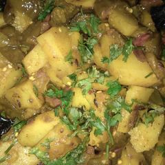 A picture of Potato Brinjal.