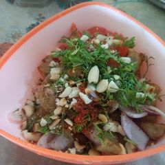Healthy and yummy sweet potatoes chaat A picture of Healthy and yummy sweet potatoes chaat.