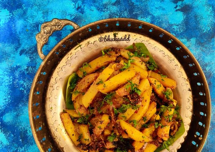 How to Prepare Any-night-of-the-week Posto diye aloo bhaja Potato poppyseed fry