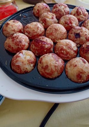 Hình của món Takoyaki của nhật.