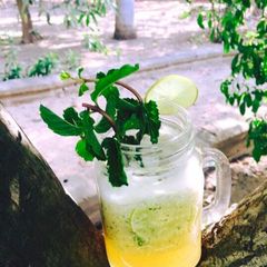 A picture of Pineapple mint juice.