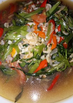 Foto resep Cah kangkung udang papai pedas pooll