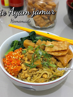 Foto resep Mie Ayam jamur homemade