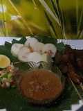 SATE AYAM BUMBU KACANG, WITH SAMBAL ACAR.