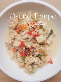Foto resep Oseng Tempe kuah santan