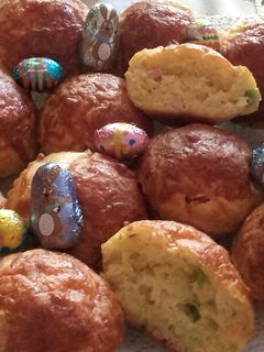 Sonkás - sajtos - újhagymás muffin 🐣🐥🐰🐣🐤 recept fotója