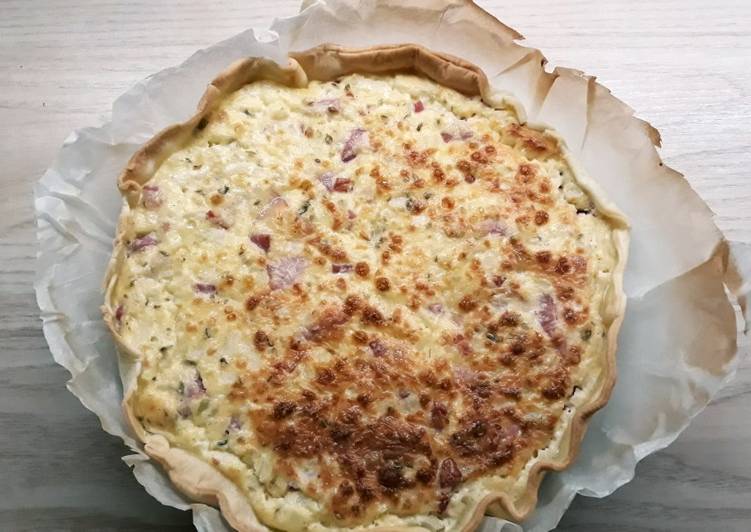 Quiche bacon y cebolla