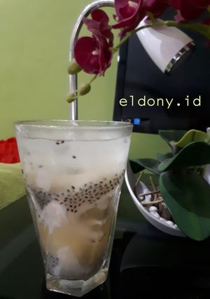 Foto resep Es Keju Sela (Kelapa Jeruk Selasih)
