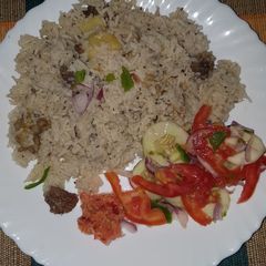 A picture of Beef pilau.
