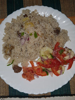 A picture of Beef pilau.