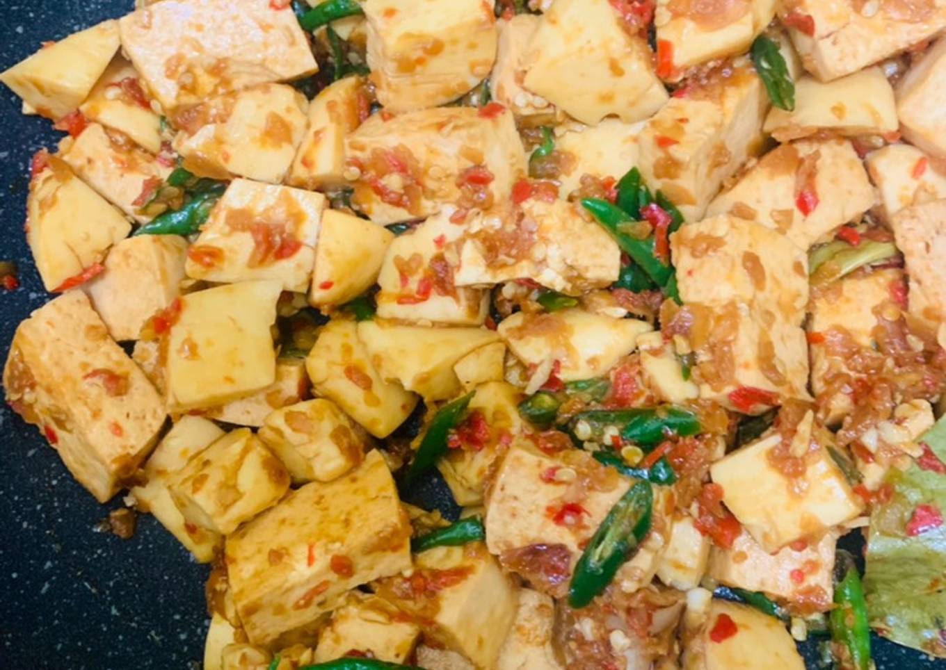 Oseng Tahu Putih Telur Simpel