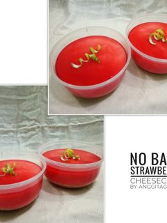 Foto resep No Bake Strawberry Cheesecake