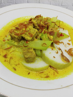 Foto resep Lontong Sayur Labu Siam + Tempe