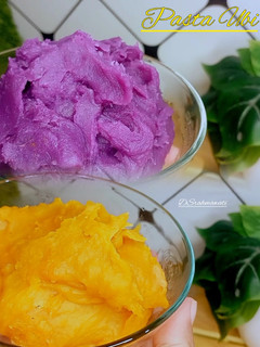 Foto resep Pasta ubi ungu dan ubi kuning untuk isian mochi aneka kue dan roti