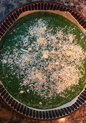 Una foto de Tarta de espinacas espumosa