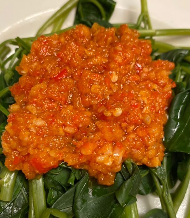 Foto resep Kangkung rebus sambal balacan