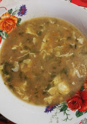 Una foto de Caldo de harina tostada