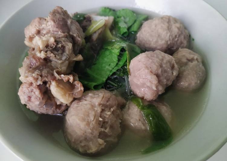 Langkah Mudah untuk Menyiapkan #29 Bakso Balungan Sapi Endeus dan Kenyal (Blender) Anti Gagal