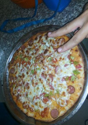 صورة لوصفة بيتزا سهله وسريعه
