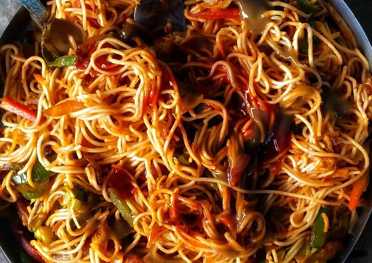 Steps to Make Homemade Veg noodles recipe