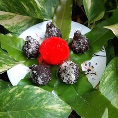 Oreo chocolate modak A picture of Oreo chocolate modak.