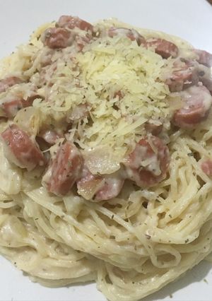 Foto resep Angel's Hair Carbonara Sauce