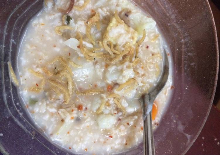 Oatmeal sayur &amp; teri