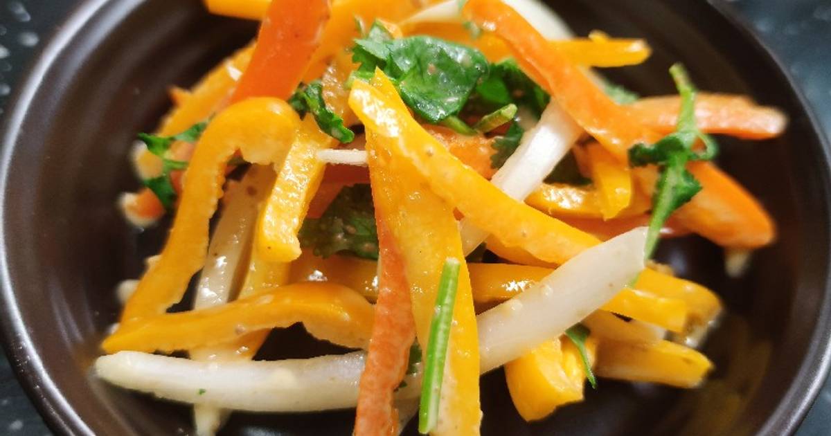 Resep Paprika Salad dengan Roasted sesame dressing oleh Farida Djoyo