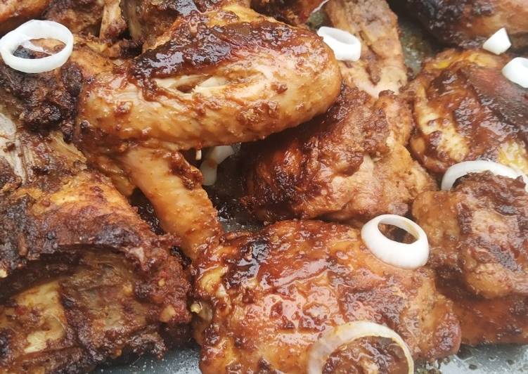 Steps to Prepare Favorite Pan chicken barbecue Recipe by SumeeBelel&#39;s Cuisine