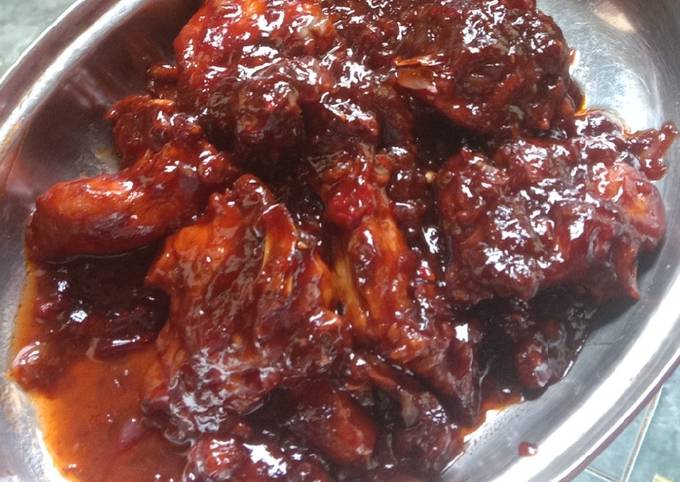 Ayam bumbu kecap sederhana