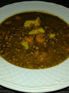 Una foto de Lentejas con verduras