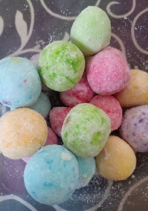 Foto resep Bola susu pelangi ♡