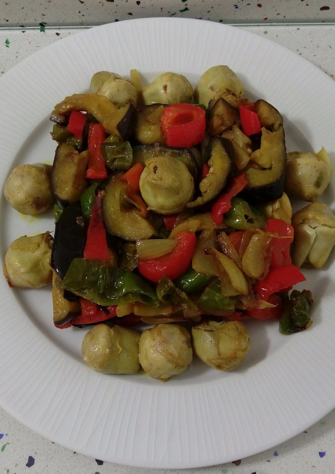 Una foto de Mix de verduras salteadas con ras el hanout