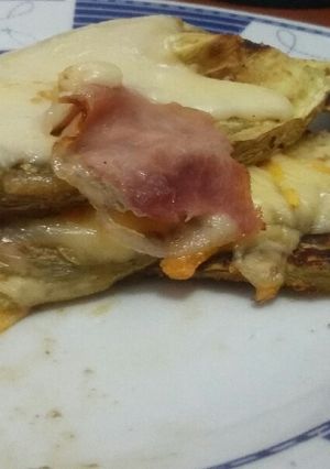 Una foto de Mil hojas de berenjena