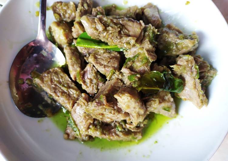 Bagaimana Membuat Daging Sapi Sambal Ijo Anti Gagal