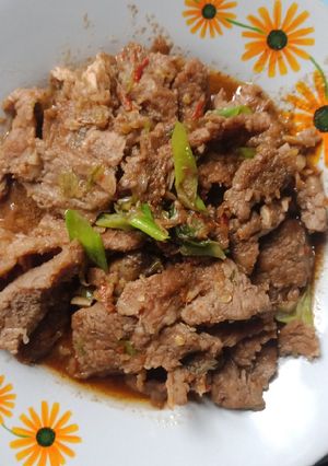 Foto resep Daging saos teriyaki pedas