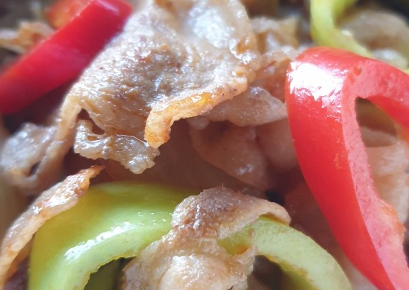 Twice cooked pork with chilli