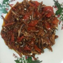 A picture of Fried omena#authormaratho#my valentinerecipecontest#.